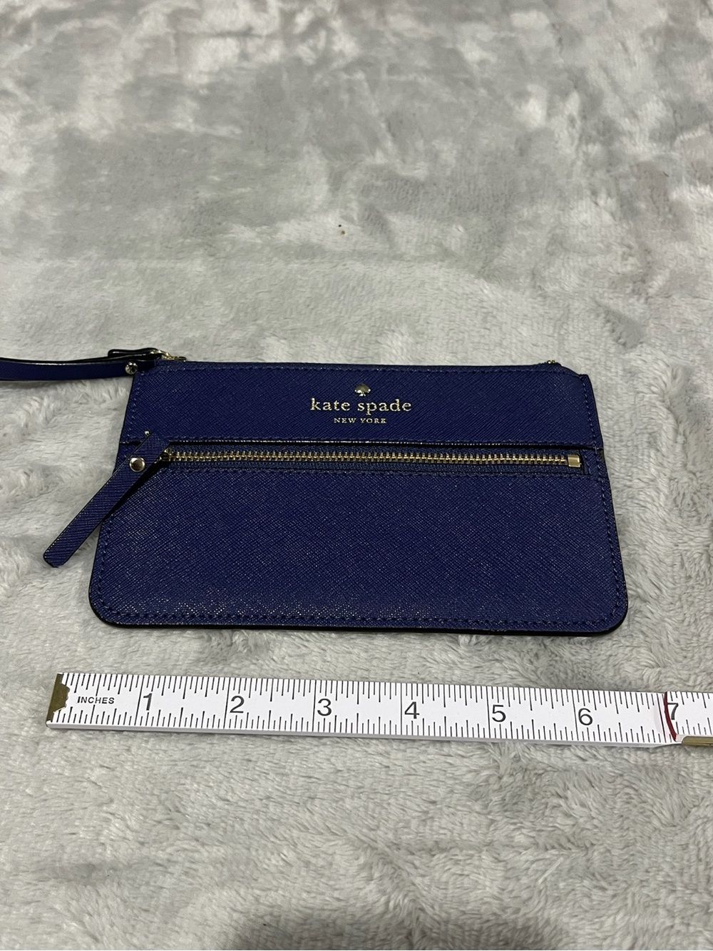 Kate Spade New York “Mikas Pond Bee” Slim Wristlet Pouch – Emperor Blue - Picture 5 of 10